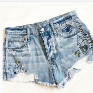 American Eagle Graffiti Vintage Hi-Rise Shorts 14